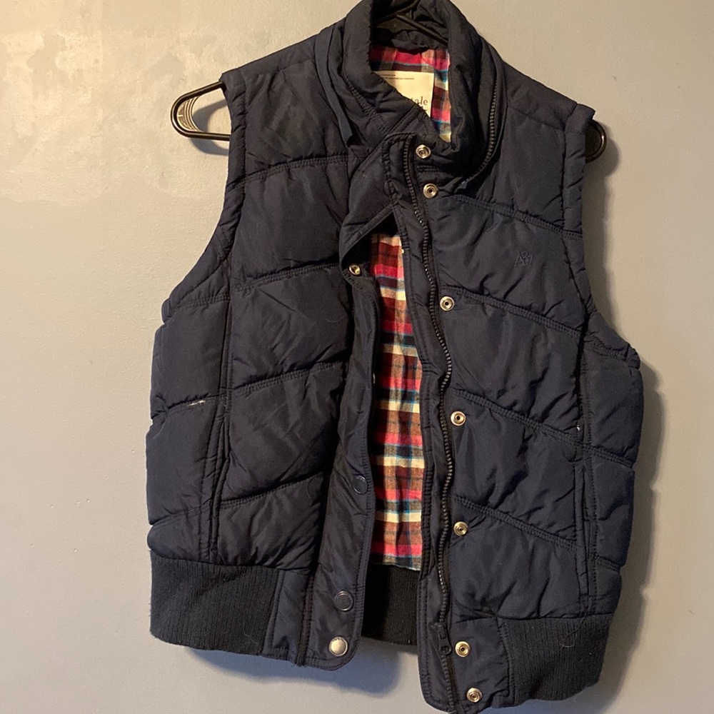 Blue puffer vest
